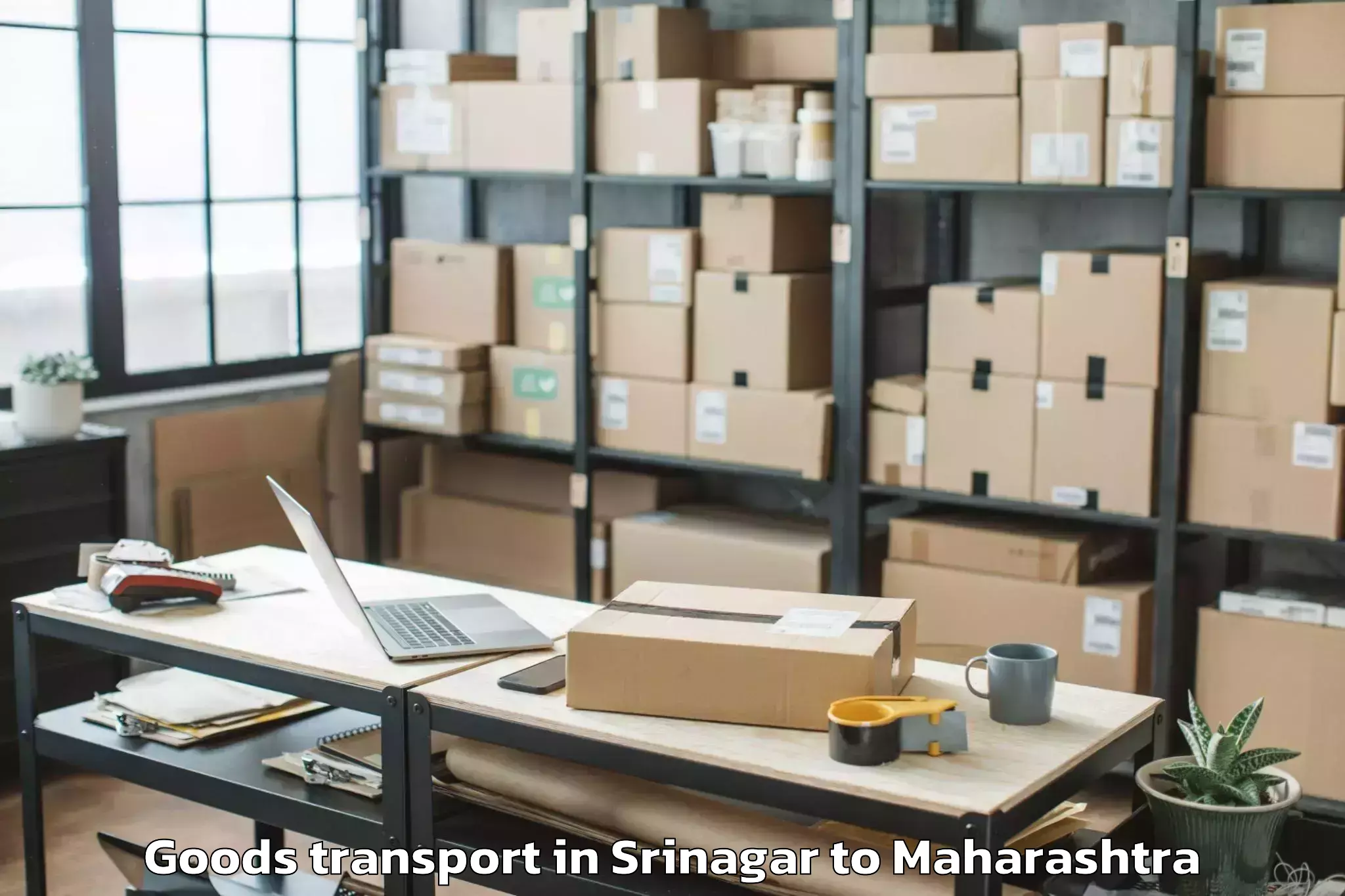 Reliable Srinagar to Inorbit Mall Vashi Goods Transport